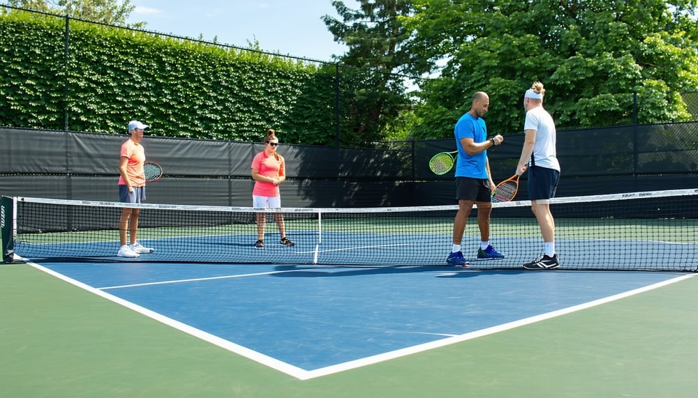 Tennis and Pickleball coaching session